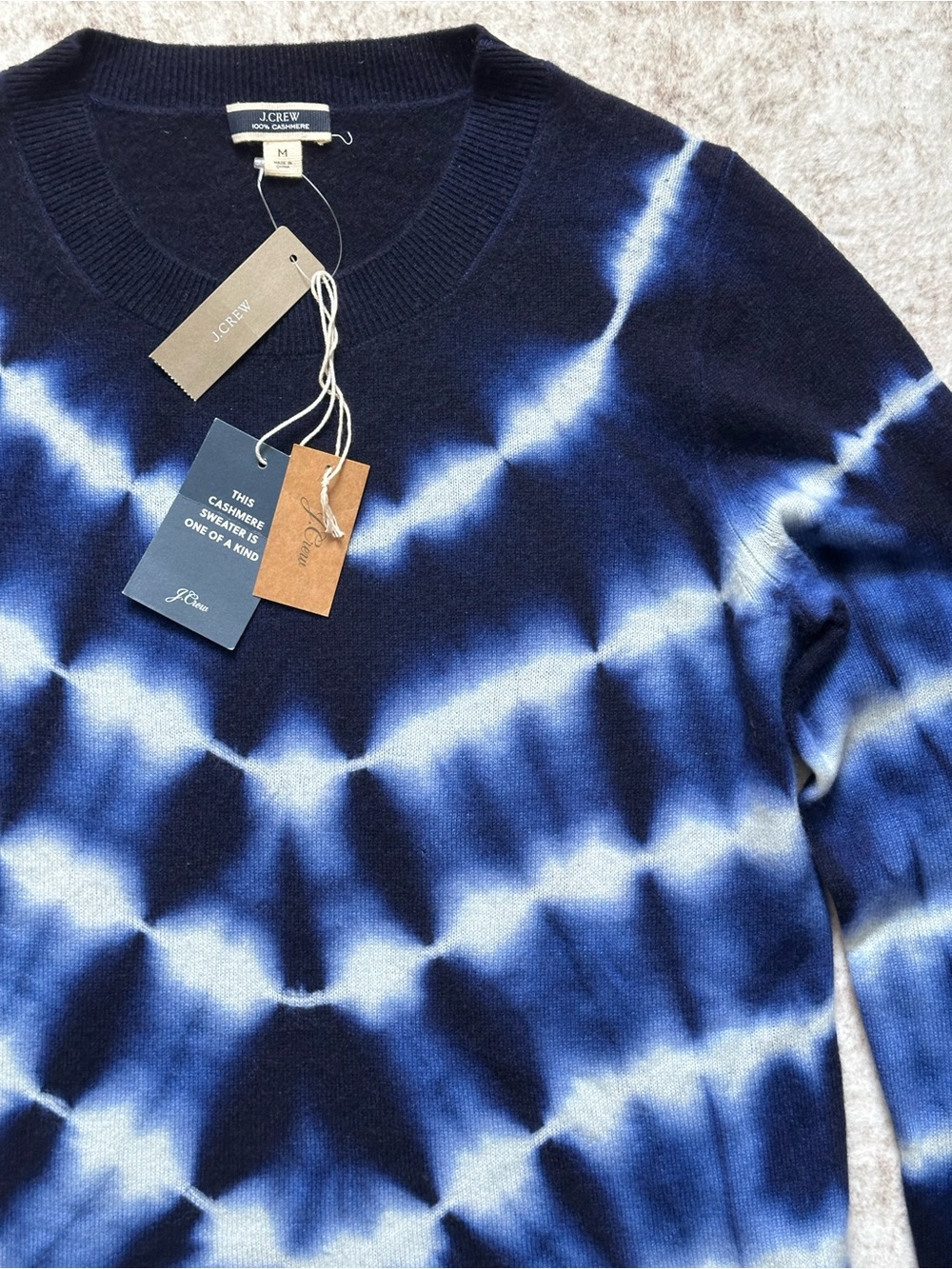 J. Crew Cashmere crewneck sweater in navy tie-dye - NTW - Picture 10 of 14